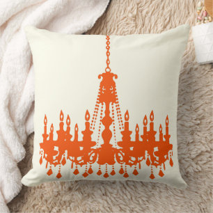 Coussin de concepteur de lustre orange