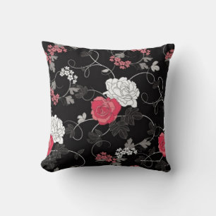 Coussin de concepteur de Rose noir