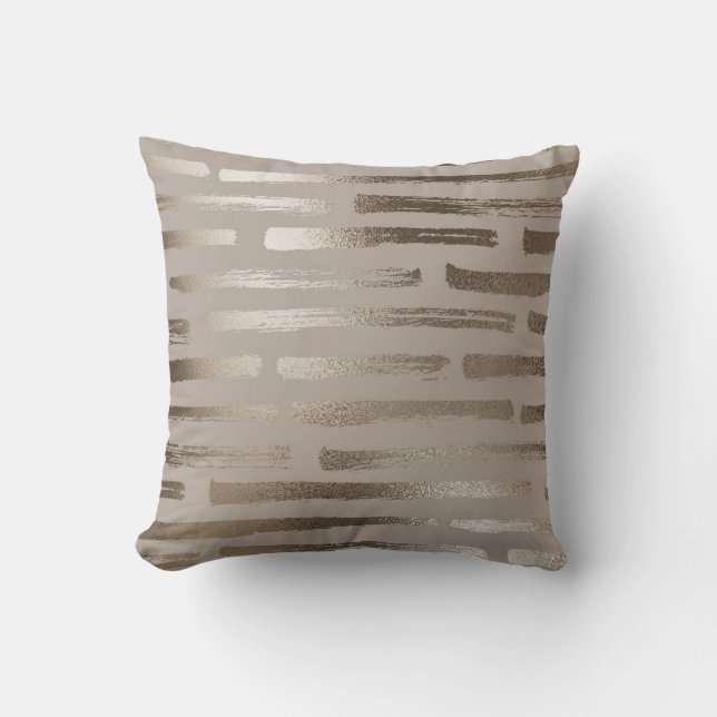 Coussin de concepteur réversible Silver Foil (Recto)