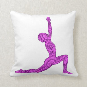 Coussin de conception de Mehndi de croissant de