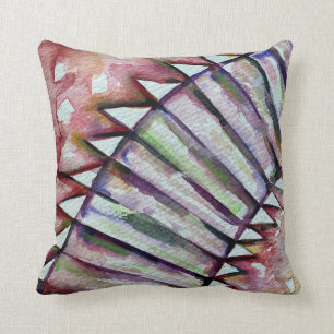 Coussin de conception de panier d'aquarelle améri