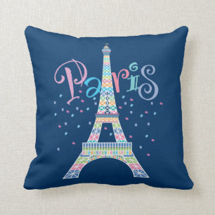Coussin de confettis de Tour Eiffel