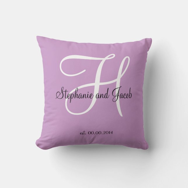 Coussin de conservation du Mariage Purple Lavender (Recto)