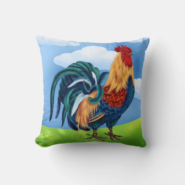 Coussin de coq coloré (Recto)