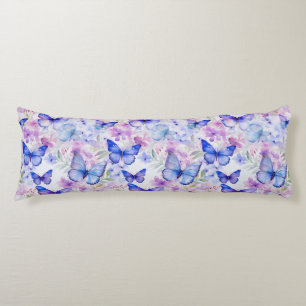 Coussin de corps motif papillon transparent