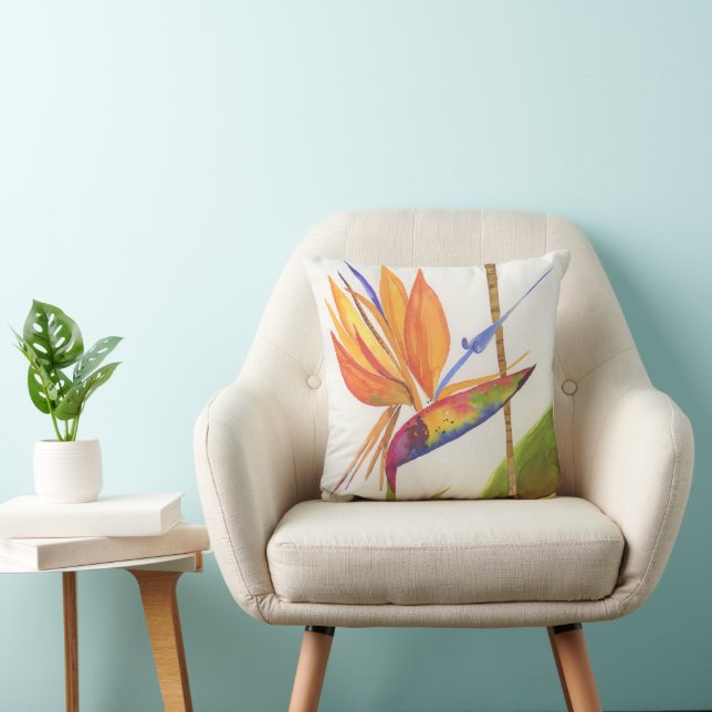 Coussin de coton Bird of Paradise (Chaise)
