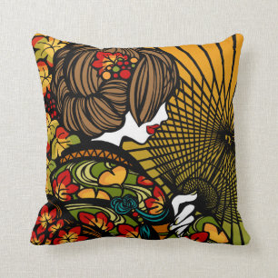Coussin de couleur d'automne de zen de SajuArt
