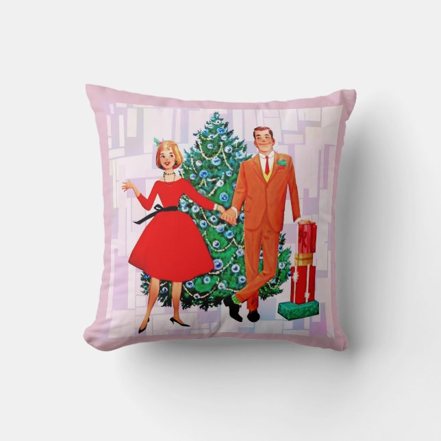 COUSSIN DE COUPLE NOËL RÉTRO 1950 (Recto)