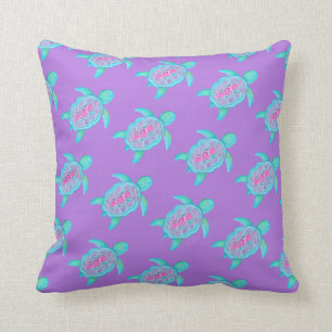 Coussin de coussin d'art de tortue modelé par aqu