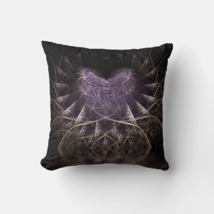 Coussin de coussin de coeur gothique pourpre