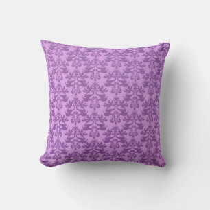 Coussin de coussin d'éléphant damassé violet clair