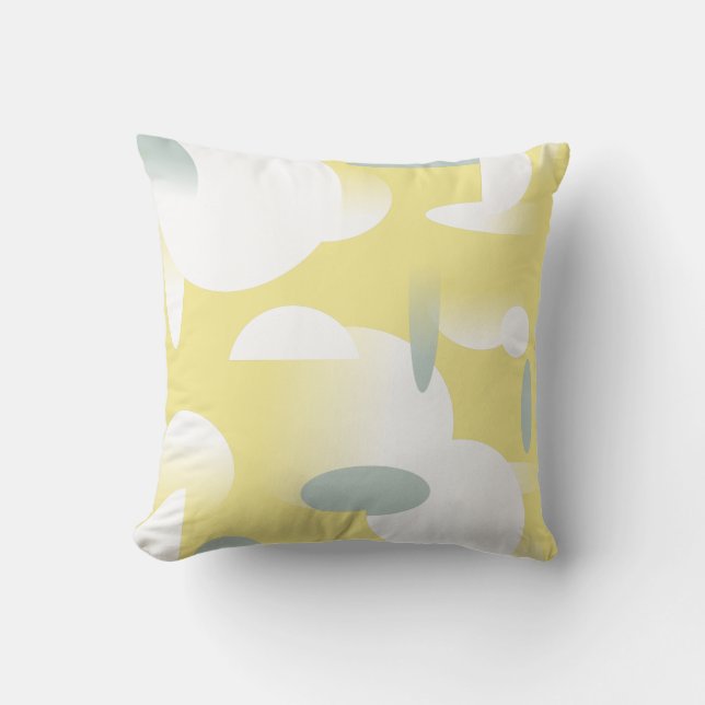 Coussin de coussin Motif blanc ovale (Recto)