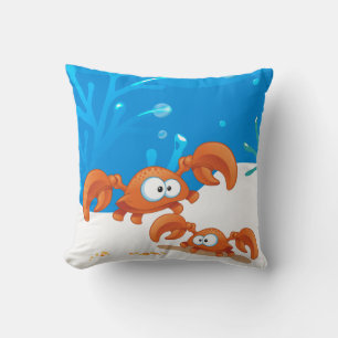 Coussin de crabe mignon aquatique océanique