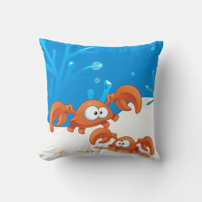 Coussin de crabe mignon aquatique océanique (Recto)