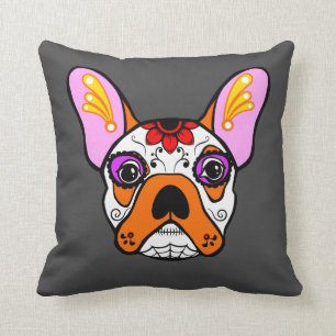 Coussin de crâne de sucre de bouledogue français