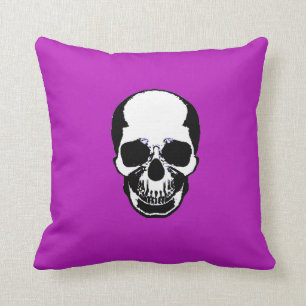 Coussin de crâne - pourpre blanc