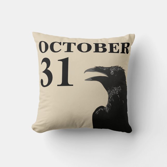 coussin de croix d'Halloween vintage (Recto)