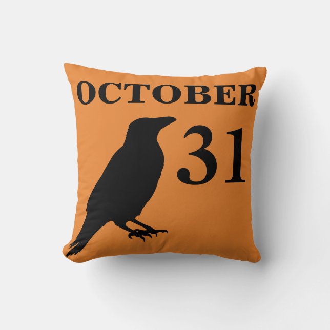 coussin de croix d'Halloween vintage (Recto)