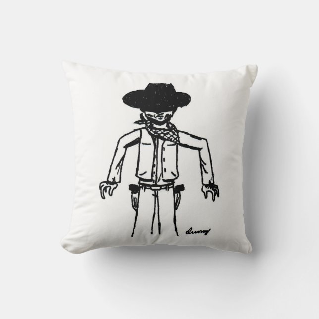 Coussin de croquis Cowboy (Recto)