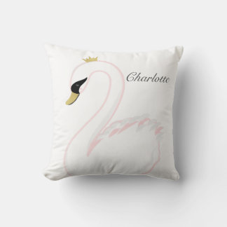 Coussin de cygne classique doux avec accents or