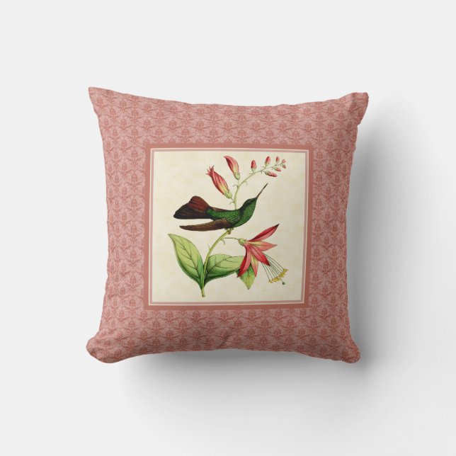 Coussin de damassé de colibri de Plumeleteer (Recto)