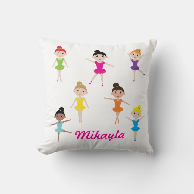 Coussin de danse personnalisé de ballerine (Recto)