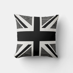 Coussin de décision Union Jack noir/blanc