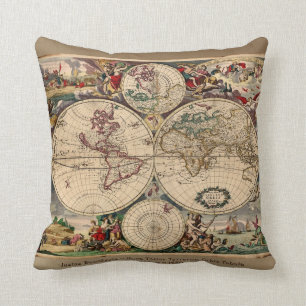 Coussin de déco de l'Ancien Monde vintage