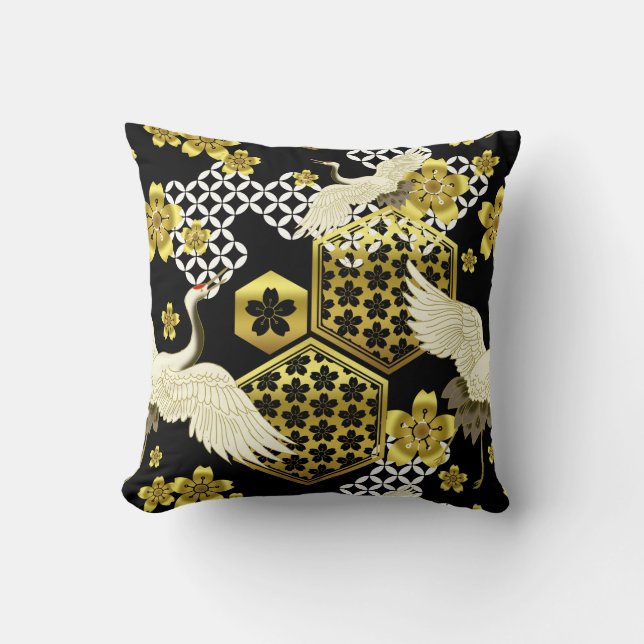 Coussin de décor dénommé par tissu japonais de (Recto)