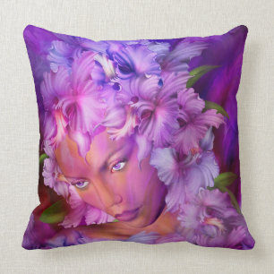 Coussin de décorateur d'art de déesse d'orchidé