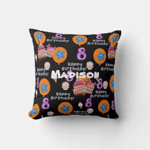 Coussin de décoration, #8 Joyeux 8e Anniversaire N