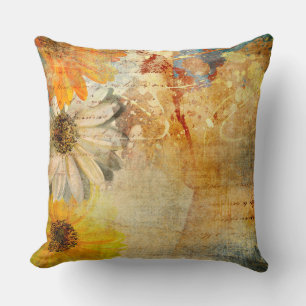 Coussin de décoration à fleurs vintages