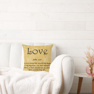Coussin de décoration - Aime Jean 3:16