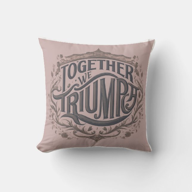 Coussin de décoration avec le design "Ensemble nou (Recto)