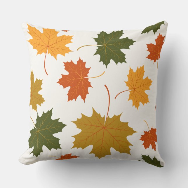 Coussin de décoration - Feuilles tombantes d'autom (Recto)