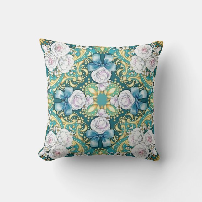 Coussin de décoration florale (Recto)