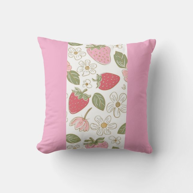 coussin De Décoration Intérieure strawberry  (Recto)