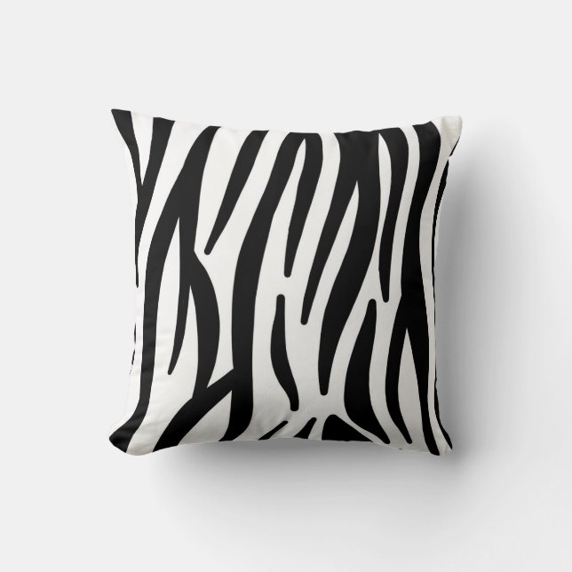 Coussin de décoration moderne en coton à motif zèb (Recto)