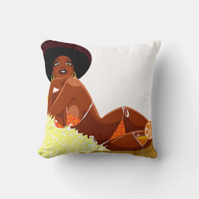 Coussin de déesse Afro (Recto)