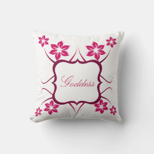 Coussin de déesse florale, rose