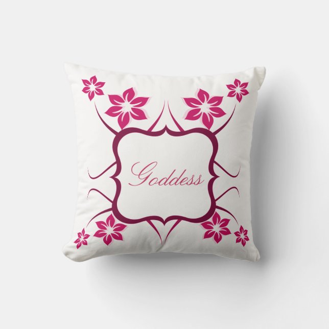 Coussin de déesse florale, rose (Recto)