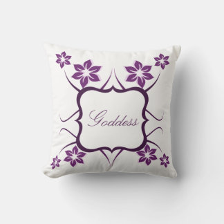Coussin de déesse florale, violet