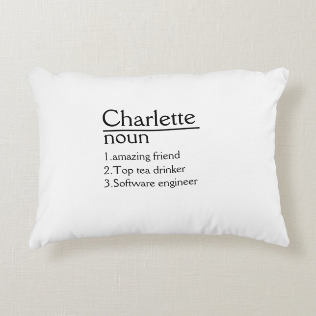 Coussin de définition de nom personnalisé (Devant)