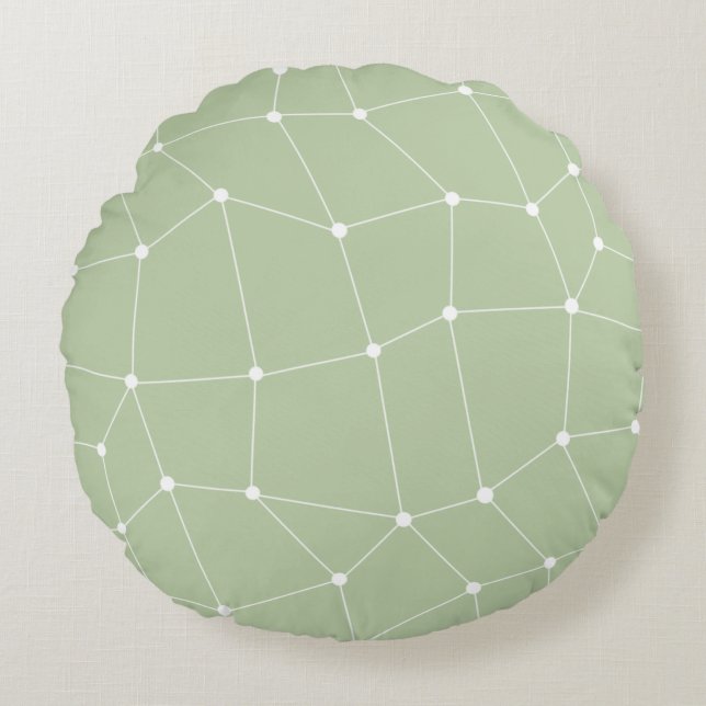 Coussin de design d'Art Vert Sage Coque (Devant)