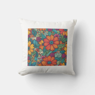Coussin de design Fleur coloré