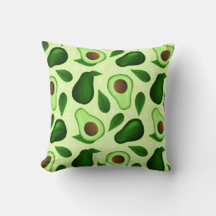 Coussin de design frais vert Avocado