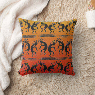Coussin de design Kokopelli Orange Ombre Southwest