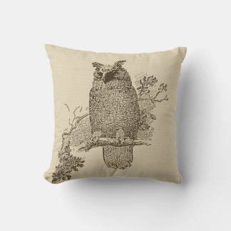 Coussin de dessin de hibou