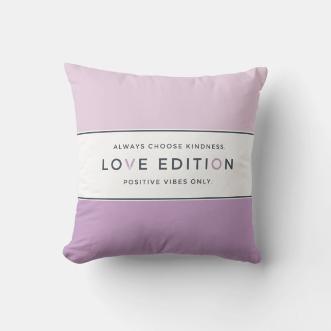 Coussin de devis Inspirationnel, rose, violet, amo (Recto)