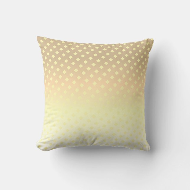 Coussin de diamants jaunes dorés mignons en forme  (Recto)